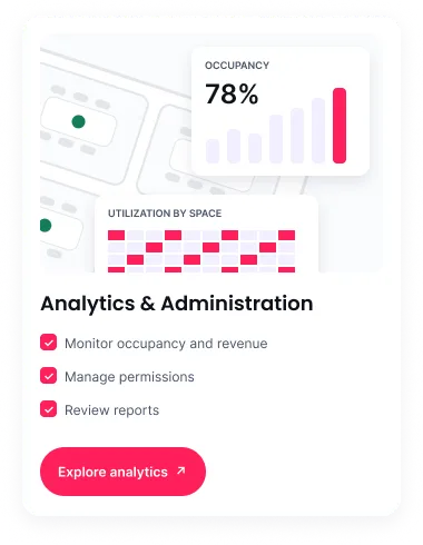 Analytics and occupancy screen