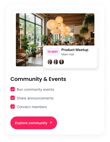 Community and events screen